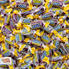 Donty-Tonty front packaging shows 2 lb grape bag and bulk count for easy stocking