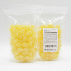 Donty-Tonty single candy next to coin showing size and portioning