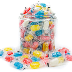 Donty-Tonty candies in hand demonstrating one-pound scale and portable convenience