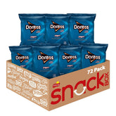 Doritos front packaging showing Cool Ranch reduced fat and 72-count convenience