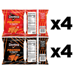 Doritos protein nacho cheese close-up crunch and seasoning for bold flavor