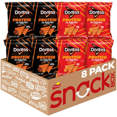 Doritos protein variety pack front showing labels and contents benefit convenience
