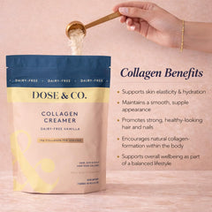 DOSE & CO. close-up of powder texture emphasizing smooth mixability