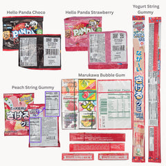 Dotori Snack Box unboxed on table with assorted candies and crisps, ideal for sharing