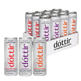 dóttir front 12-pack showing sleek cans and brand clarity for convenient storage