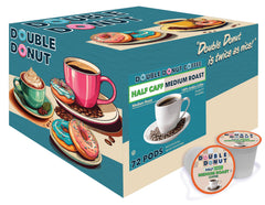 Double Donut brewed cup top view highlighting crema and aroma