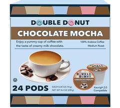 Double Donut Chocolate Mocha front packaging showing product and count for easy grab