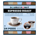 Double Donut front packaging showing espresso roast and 24-count convenience