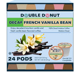 Double Donut front packaging showing 24-count pods and flavor benefits