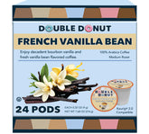 Double Donut front packaging showing 24-count vanilla pods and product details