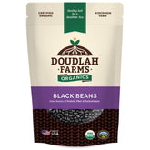 Doudlah Farms front packaging showing organic 1 lb bag and tested clean benefit