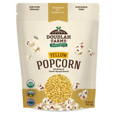 Doudlah Farms front packaging showing organic 3 lb bag and label benefit