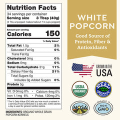 Doudlah Farms kernel close-up displaying clean white popcorn and consistent texture benefit