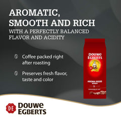 Douwe Egberts close-up of vacuum seal preserving aroma and freshness