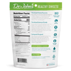 Dr. John's close-up of hard candy texture highlighting sugar-free clarity