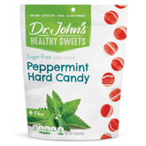 Dr. John's front packaging showing peppermint candy and dietary labels, convenient storage benefit