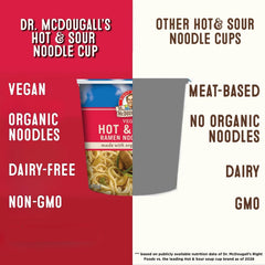 Dr. McDougall's noodle texture close-up, steamed noodles for firm bite benefit
