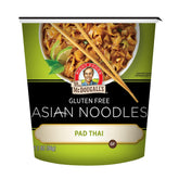 Dr. McDougall's front packaging showing Pad Thai cup and benefits