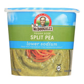 Dr. McDougall's front packaging showing six lower-sodium soup cups for convenience