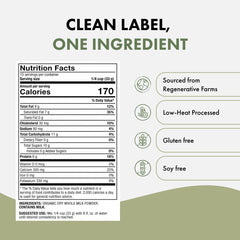 Dr. Mercola Solspring reconstituted milk in glass illustrating creamy whole-milk appearance