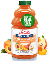 Dr. Smoothie front bottle view showing peach pear apricot benefits
