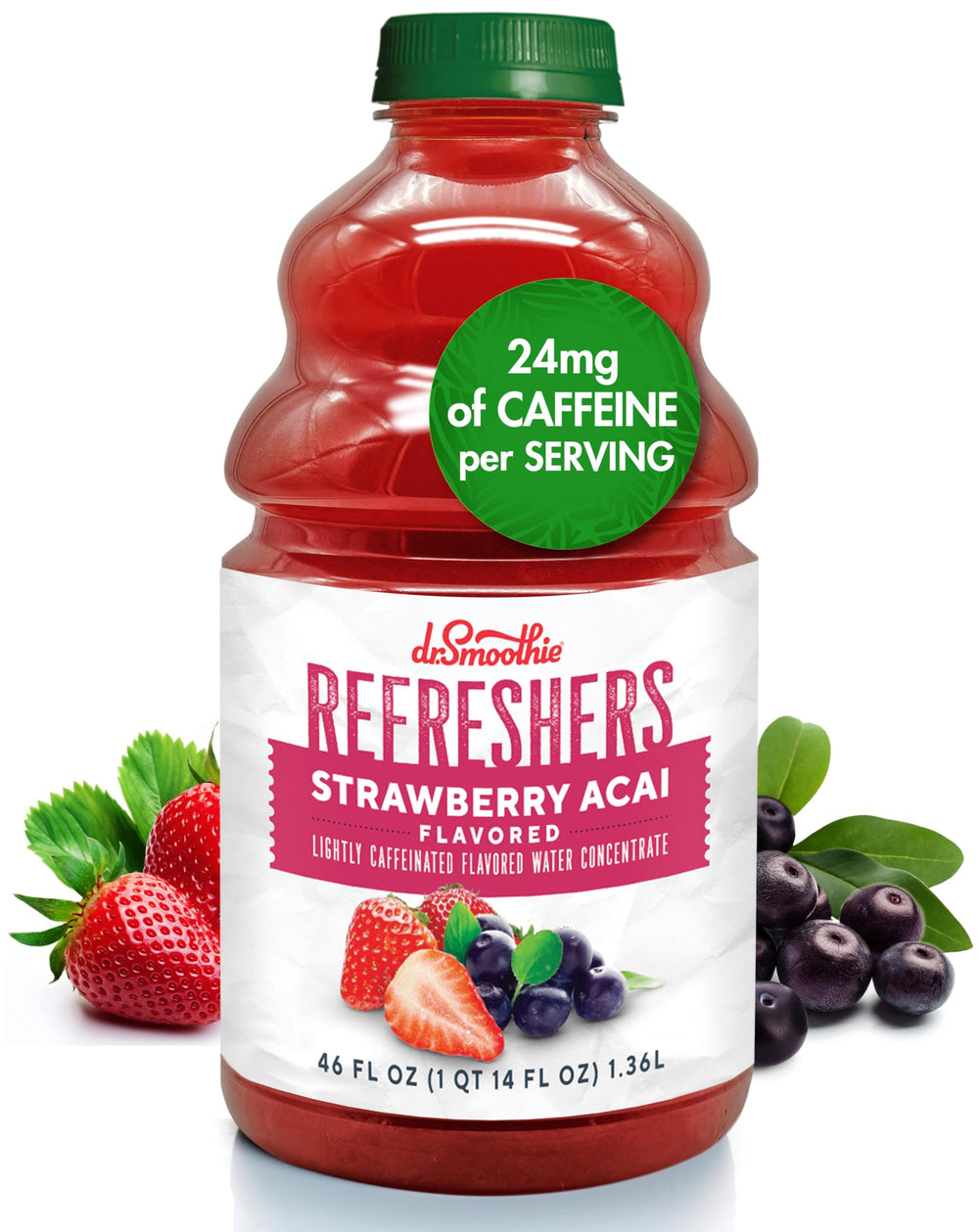 Dr. Smoothie front label showing product benefits and flavor for clear identification