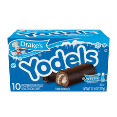 Drake's Yodels twin-wrapped rolls displayed for grab-and-go convenience benefit