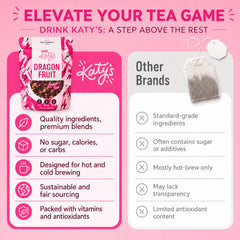 DRINK KATY'S pitcher of iced tea in summer setting highlighting refreshment