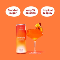 Drink Your Meditation Moment can label closeup highlighting ingredients and clarity benefit