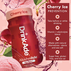 DrinkAde bottle open close-up showing cap and easy single-serve design benefit