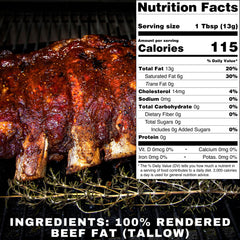 Drip Co tallow used to fry bacon demonstrating high‑heat performance