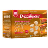 Drizzilicious front packaging Cinnamon Swirl showing vegan benefit