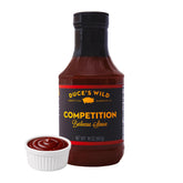 Duce's Wild front label showing award badge and clear sauce identity