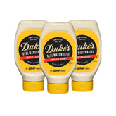 DUKE'S front bottle view showing label and convenient squeeze design benefit easy dispensing