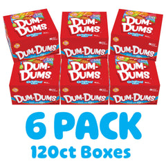 Dum Dums six 120-count counter display boxes arranged for easy serving