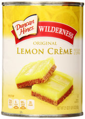 Duncan Hines Wilderness lemon crème front packaging showing label and jar for easy storage