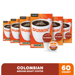 Dunkin' K-Cup pod top view, compatible with Keurig machines
