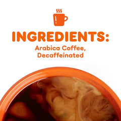 Dunkin' brewed cup poured from canister demonstrating smooth flavor experience