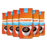 Dunkin' front packaging showing six 12‑oz bags and clear brand benefit