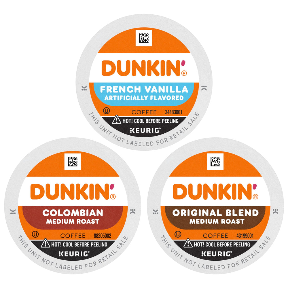 Dunkin' front packaging showing variety pack and quantity benefits