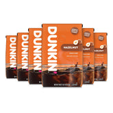 Dunkin' front packaging showing six 18 oz bags and clear branding benefit convenience