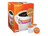 Dunkin' front packaging showing 24-count box and brand benefits