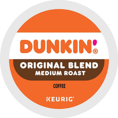 Dunkin' close-up of pod top illustrating seal for freshness benefit