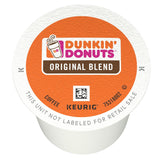 Dunkin' front packaging of 32 K-Cup pods showing convenience and consistent flavor