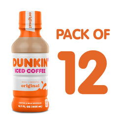 Dunkin' pouring over ice showing cold refreshment and smooth taste