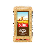 Duru front packaging of 1000g coarse bulgur showing brand and product benefits