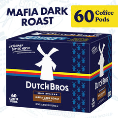 Close-up of a Dutch Bros Mafia pod top detail illustrating convenient single-serve use