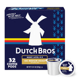 Dutch Bros front box showing 32 pods and clear branding for easy recognition and storage