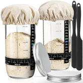 DWTS DANWEITESI front view of 24oz glass starter jar showing included accessories for organized feeding