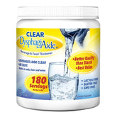 DYSPHAGIAIDE jar front label showing product name and servings benefit